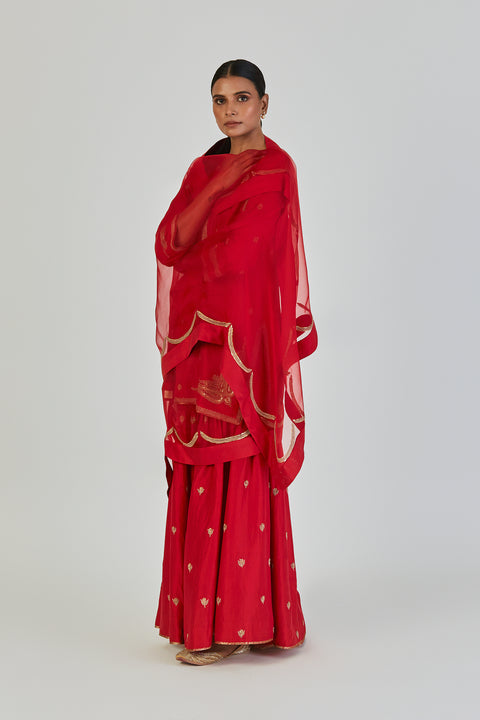 Sana Dupatta-Red