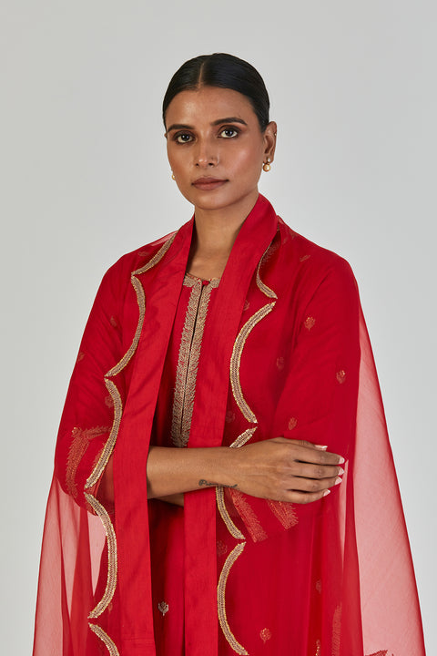 Sana Dupatta-Red