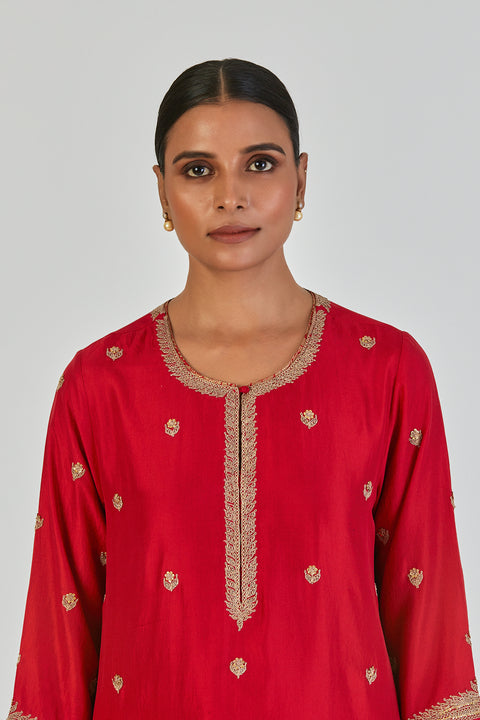 Adiya Kurta and Sharara-Red