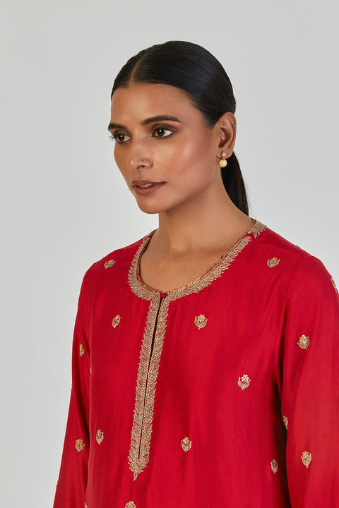 Adiya Kurta and Sharara-Red