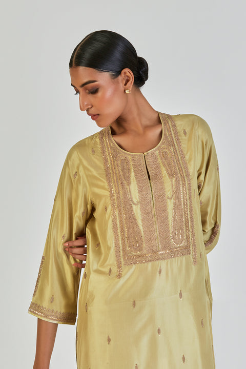 Shrisha Kurta and Pant-Sea Green