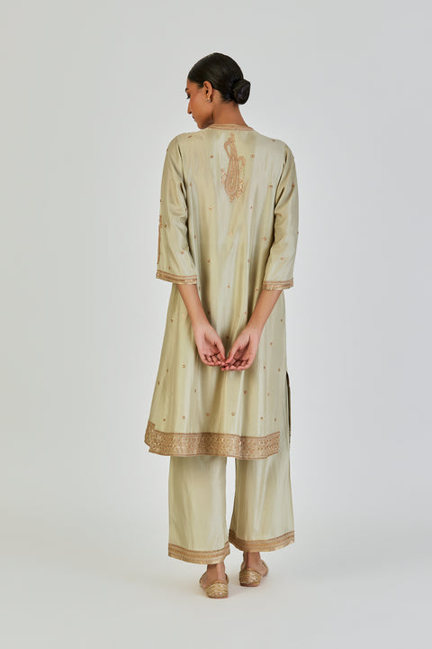 Barkha Kurta and Pant-Sage Blue