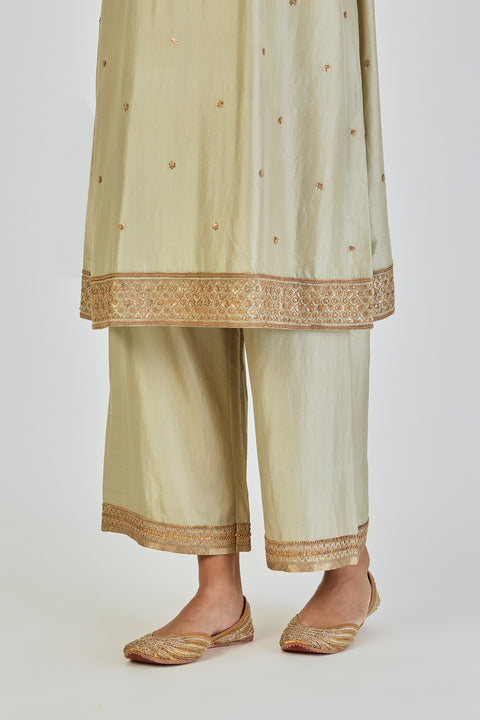 Barkha Kurta and Pant-Sage Blue