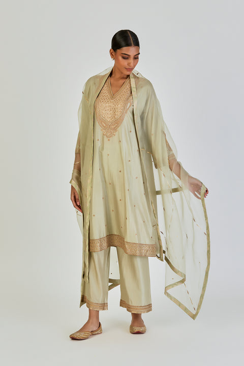 Barkha Kurta and Pant-Sage Blue