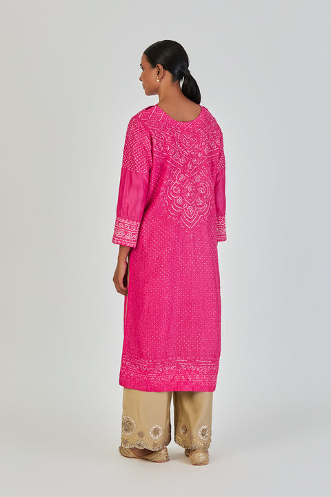 Mihika Kurta and Pant-Fuschia Pink