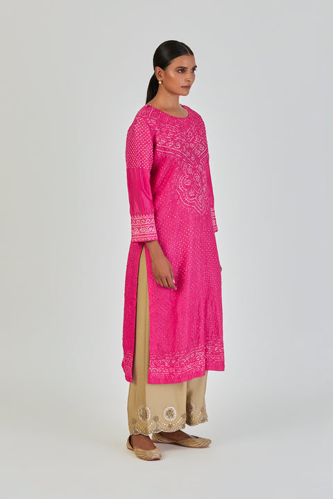 Mihika Kurta and Pant-Fuschia Pink