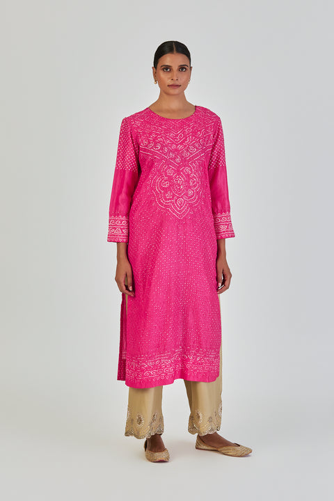 Mihika Kurta and Pant-Fuschia Pink