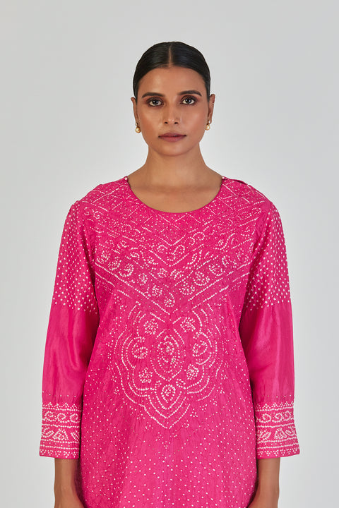 Mihika Kurta and Pant-Fuschia Pink