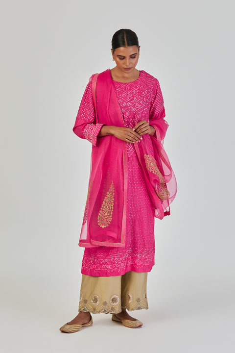 Shloka Dupatta-Fuschia Pink