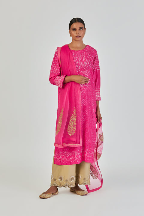 Mihika Kurta and Pant-Fuschia Pink