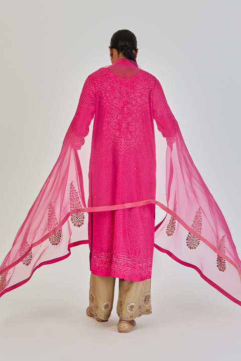 Shloka Dupatta-Fuschia Pink