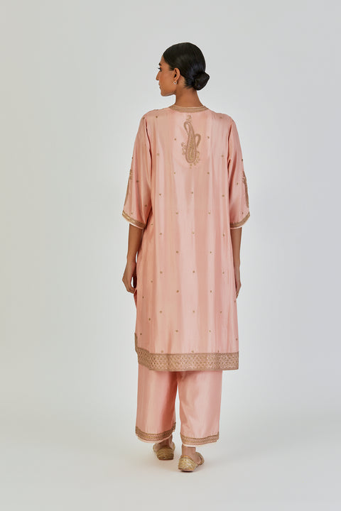 Barkha Kurta and Pant-Salmon Pink
