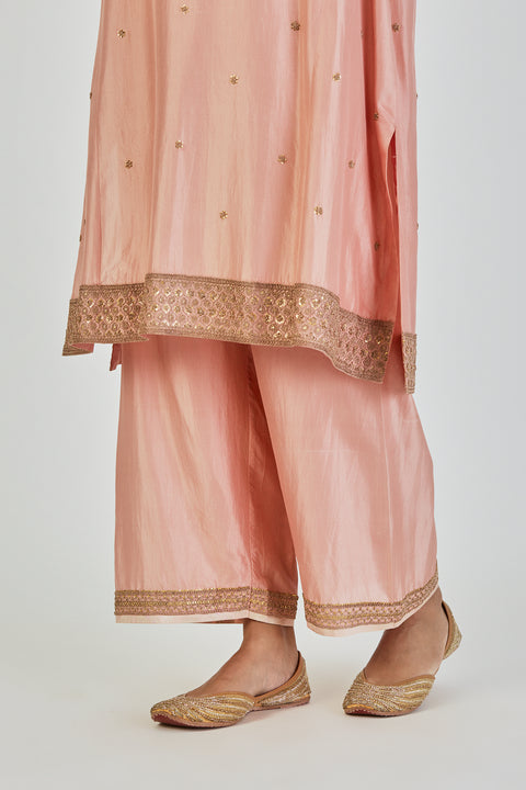 Barkha Kurta and Pant-Salmon Pink