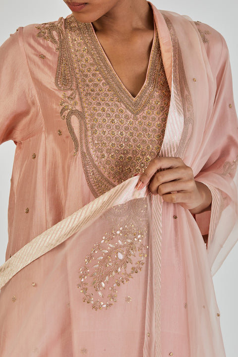 Reem Dupatta-Salmon Pink