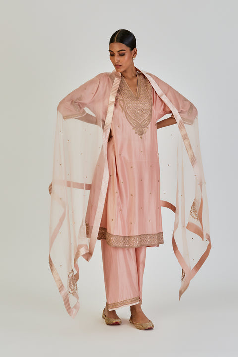 Reem Dupatta-Salmon Pink
