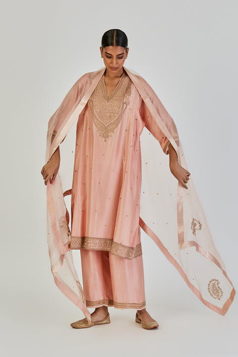 Reem Dupatta-Salmon Pink