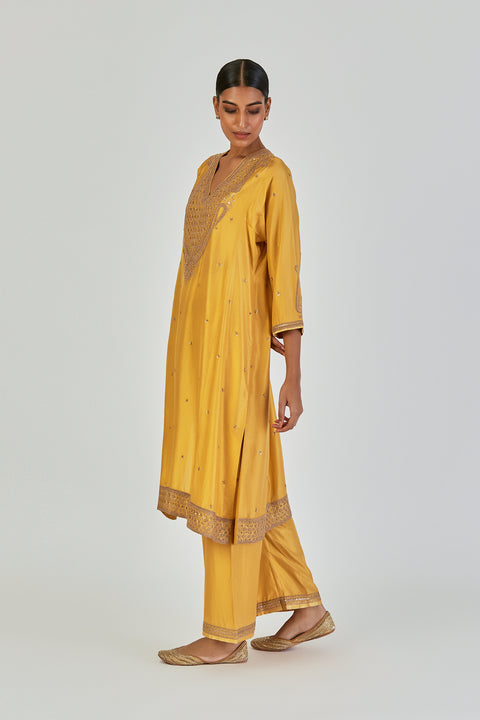 Barkha Kurta and Pant-Yellow