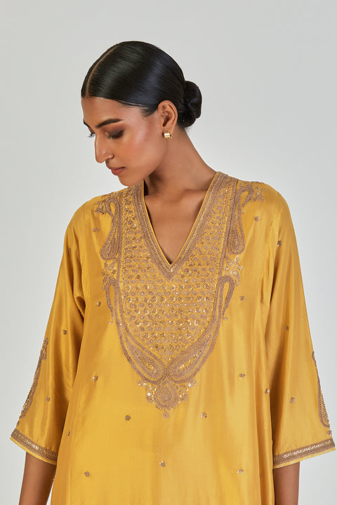 Barkha Kurta and Pant-Yellow