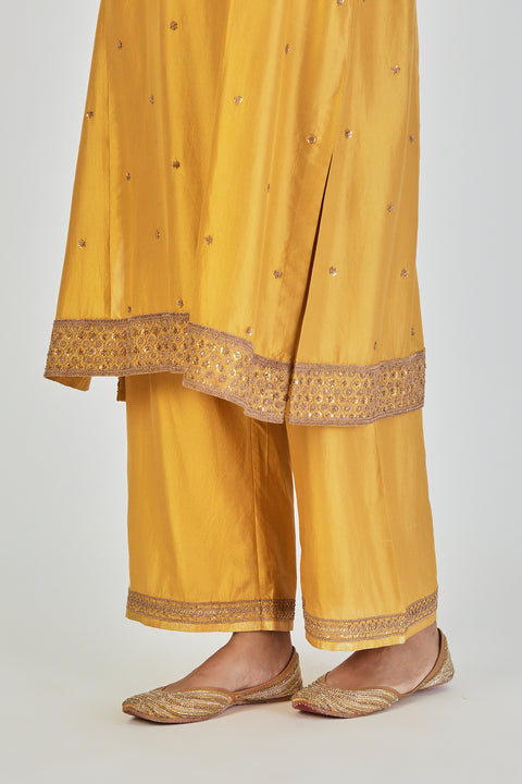 Barkha Kurta and Pant-Yellow