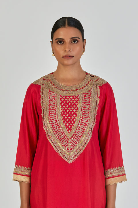 Aiza Kurta and Pant-Red