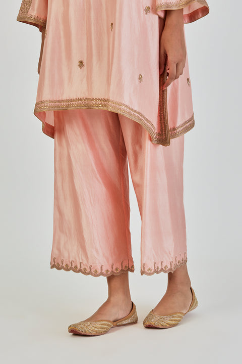 Indrani Kurta and Pant-Salmon Pink