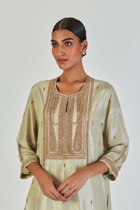 Shrisha Kurta and Pant-Sage Blue