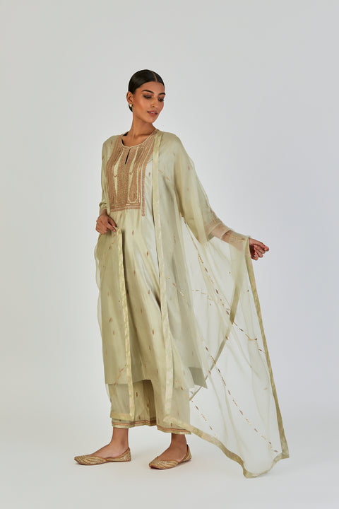 Shrisha Kurta and Pant-Sage Blue