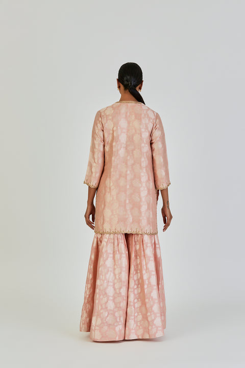 Nishtha Kurta and Sharara-Salmon Pink