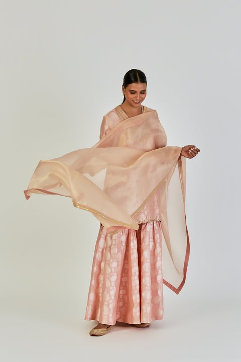 Nishtha Kurta and Sharara-Salmon Pink