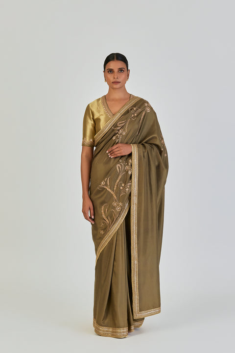 Nikita Saree-Mehendi Green