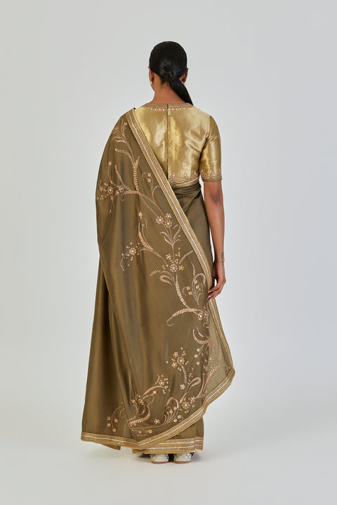 Nikita Saree-Mehendi Green