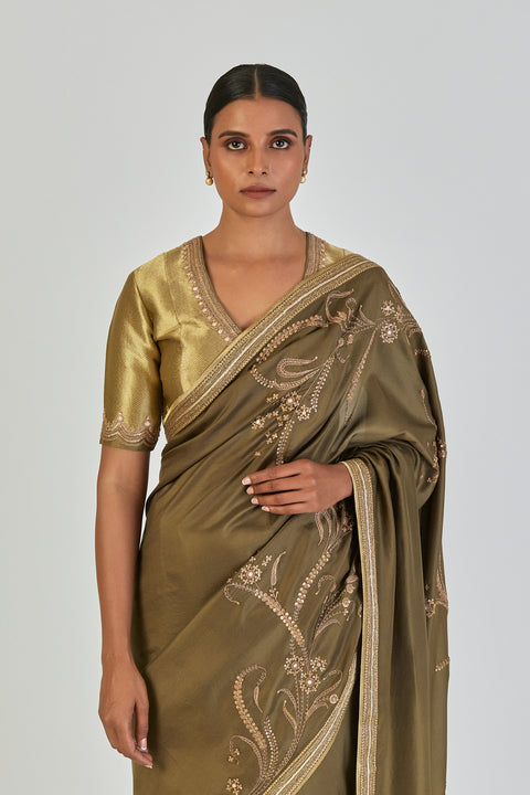 Aradhee Blouse-Mehendi Green