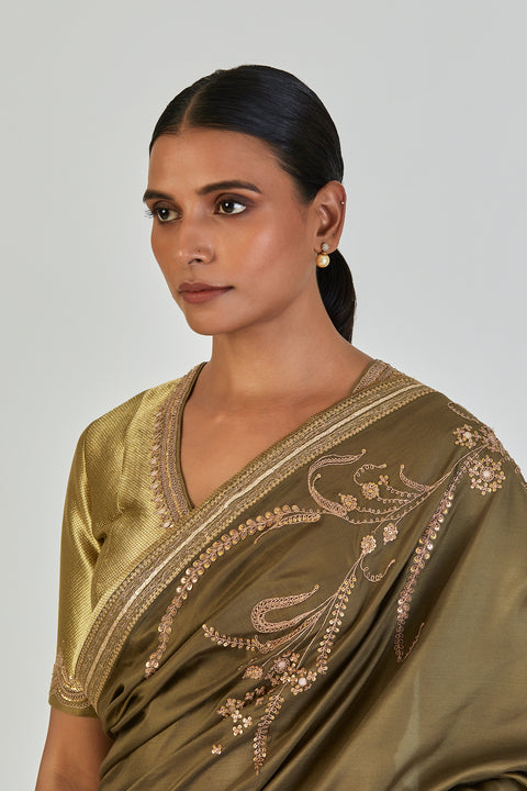Nikita Saree-Mehendi Green
