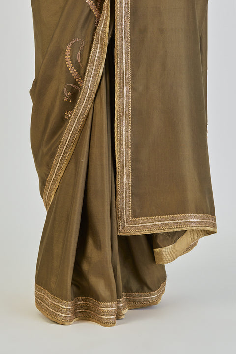 Nikita Saree-Mehendi Green