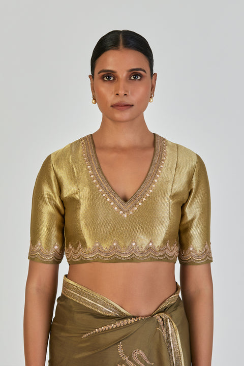 Aradhee Blouse-Mehendi Green