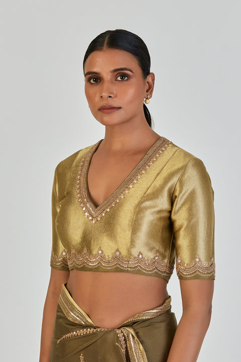 Aradhee Blouse-Mehendi Green
