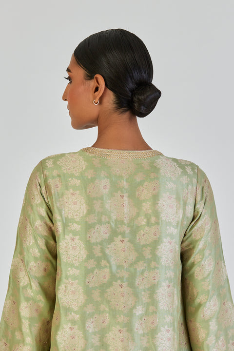 Damini Kurta and Pant-Sage Blue