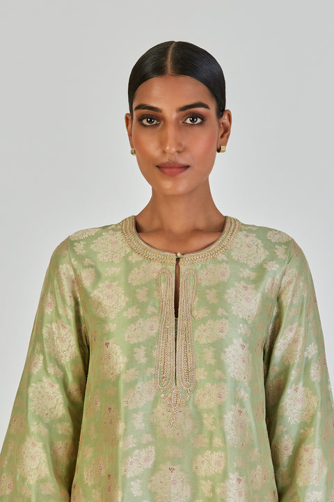 Damini Kurta and Pant-Sage Blue