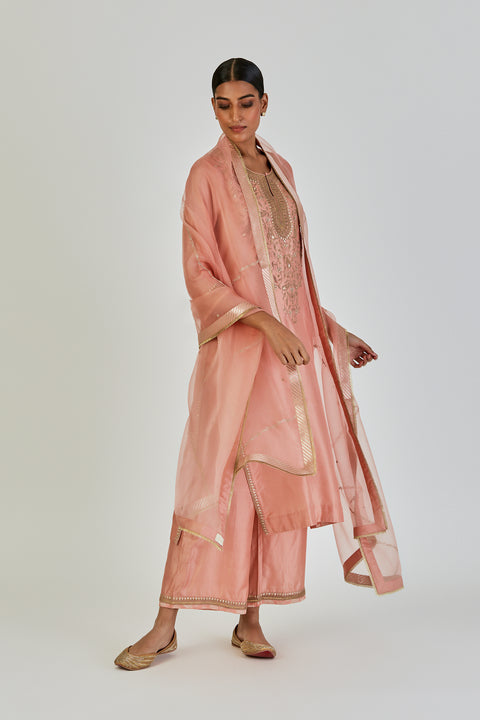 Ila Dupatta-Salmon Pink