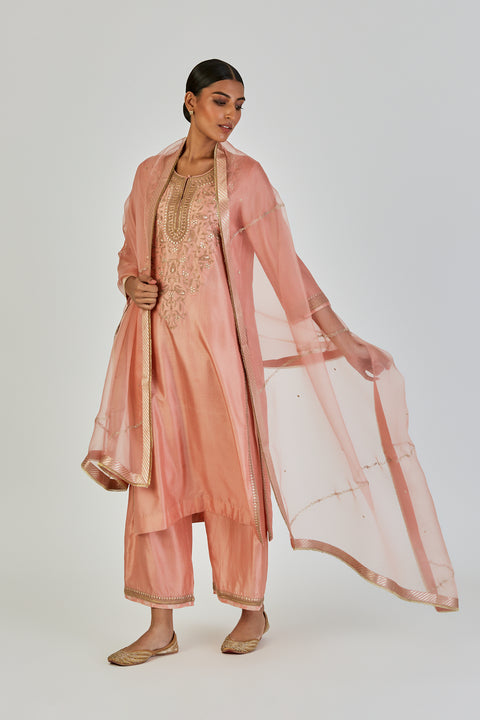 Ila Dupatta-Salmon Pink