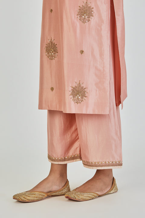Tanisha Kurta and Pant-Salmon Pink