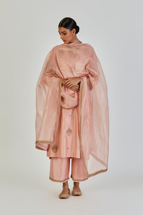 Ayra Dupatta-Salmon Pink