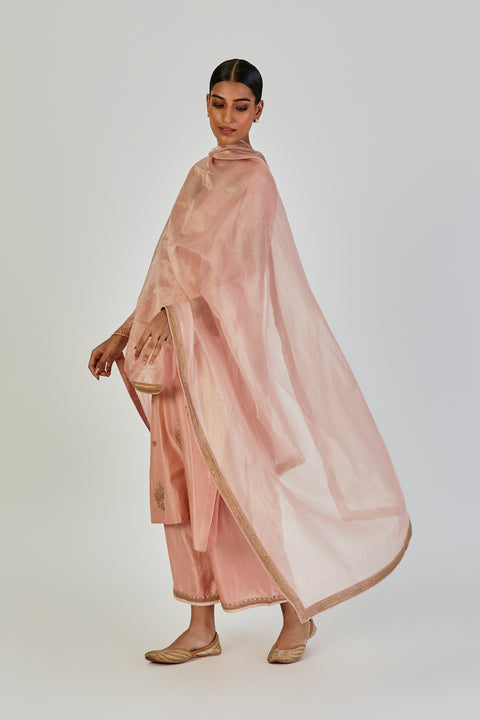 Ayra Dupatta-Salmon Pink