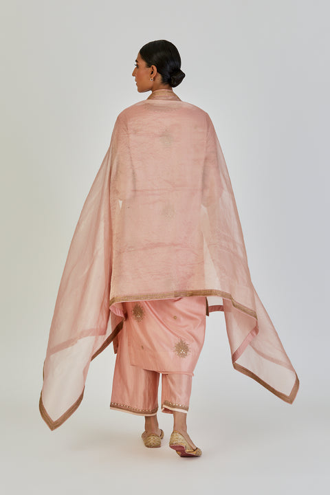 Ayra Dupatta-Salmon Pink