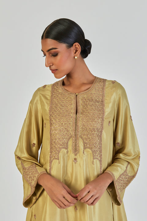 Indrani Kurta and Pant-Sea Green