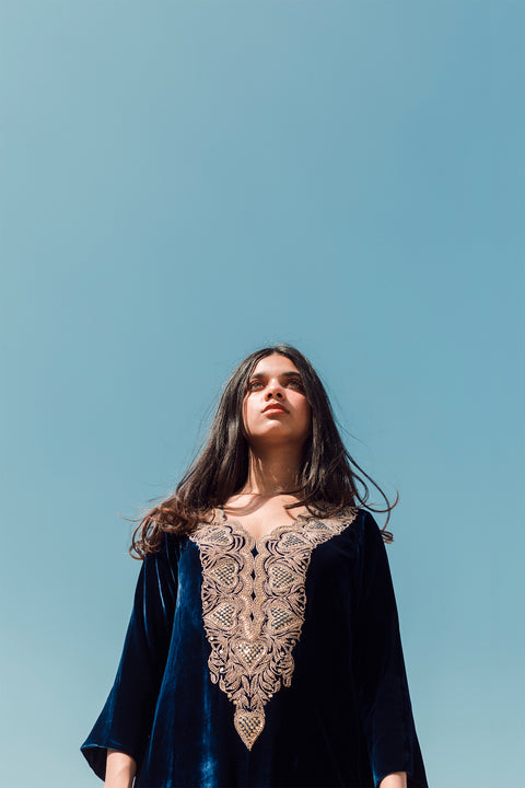 Elham Kurta and Pant-Blue
