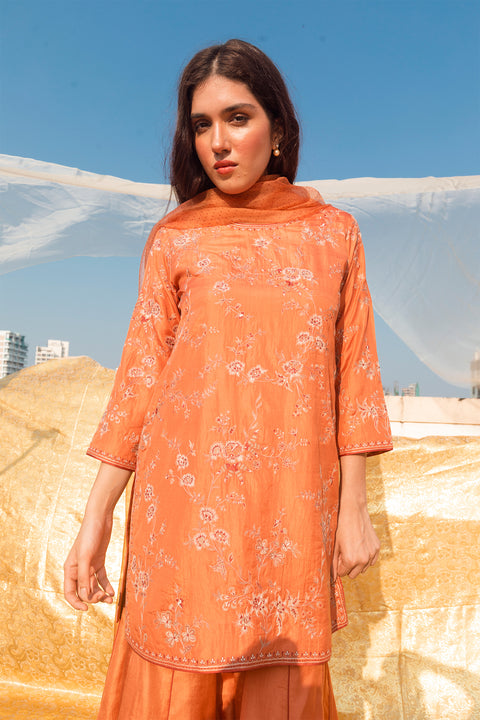 Divya Kurta and Sharara-Orange