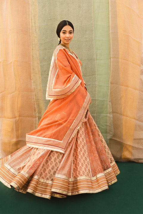 Aashvi Lehenga Set-Orange