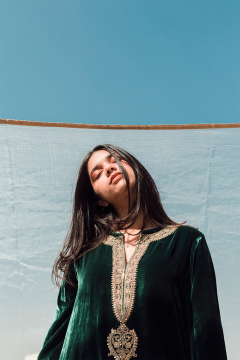 Aafia Kurta and Pant - Green