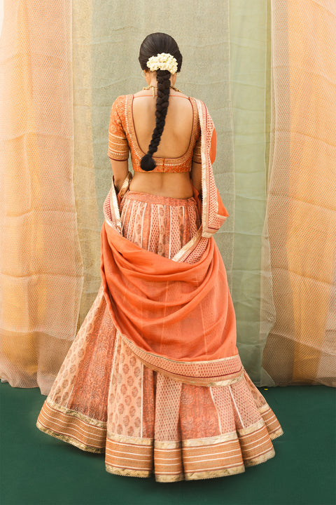 Aashvi Lehenga Set-Orange